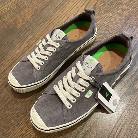 NEW Cariuma OCA Low Top Gray Suede Sneakers Women’s 10 Men’s 8.5 Lace Up Shoes - Picture 2 of 12